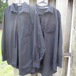 Chef Works & Uniform Works Shirts Men's XL Black Button Up Casual Long Sleeve
